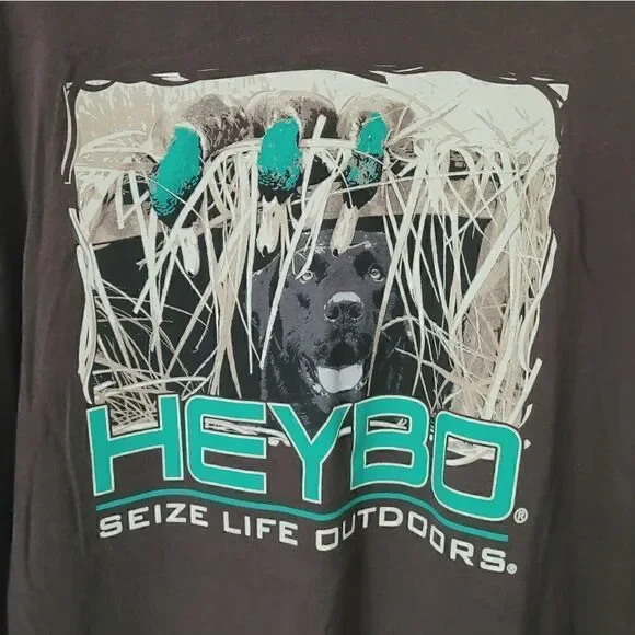Heybo Men's Brown Graphic Long Sleeve Size XXL - Picture 3 of 4